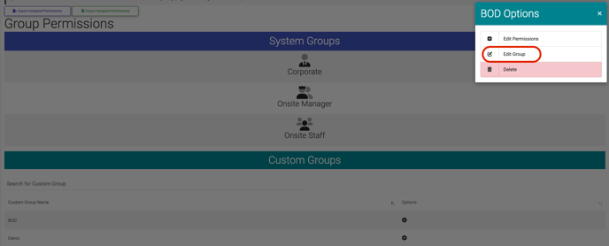 Edit Group Name